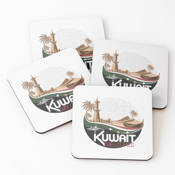 Item preview, Kuwait Welcomes Flag Map Kuwait City, Persian  designed and sold by AnimalsDH305.
