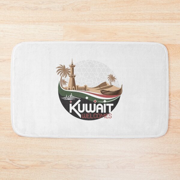 Item preview, Kuwait Welcomes Flag Map Kuwait City, Persian  designed and sold by AnimalsDH305.