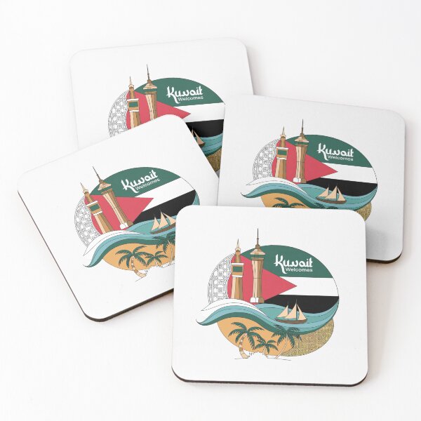 Item preview, Kuwait Welcomes Flag Map Kuwait City, Persian  designed and sold by AnimalsDH305.