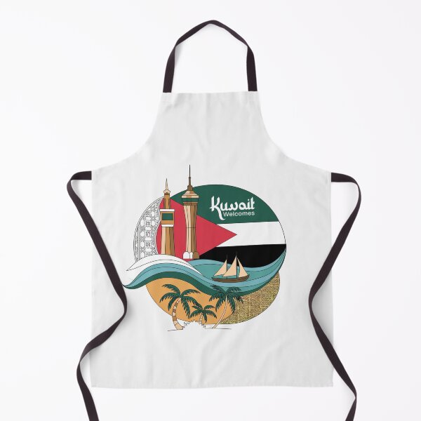 Item preview, Kuwait Welcomes Flag Map Kuwait City, Persian designed and sold by AnimalsDH305.