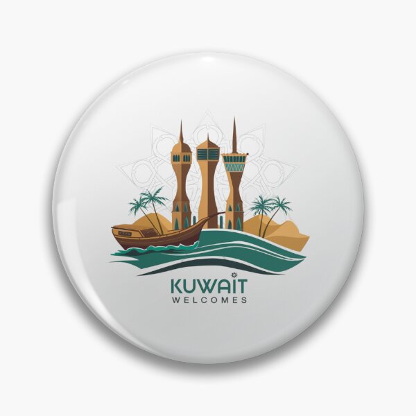 Item preview, Kuwait Welcomes Flag Map Kuwait City, Persian  designed and sold by AnimalsDH305.