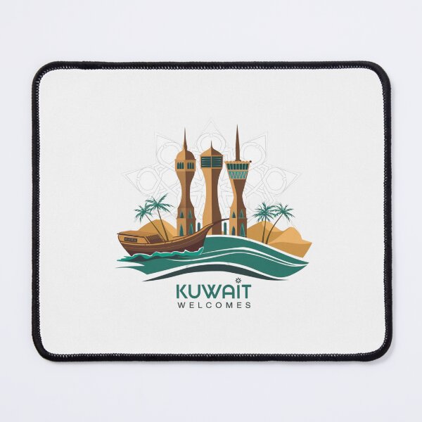 Item preview, Kuwait Welcomes Flag Map Kuwait City, Persian designed and sold by AnimalsDH305.
