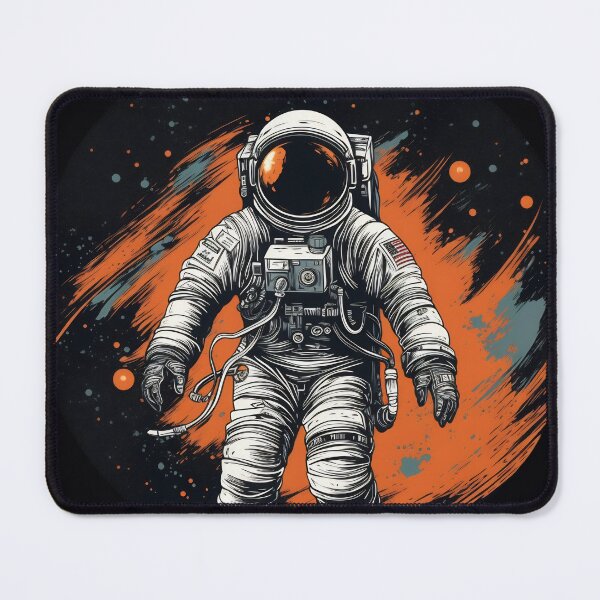 Item preview, An astronaut walks through space amidst cosmic colors and patterns, highlighting exploration and discovery in the universe designed and sold by anytka.