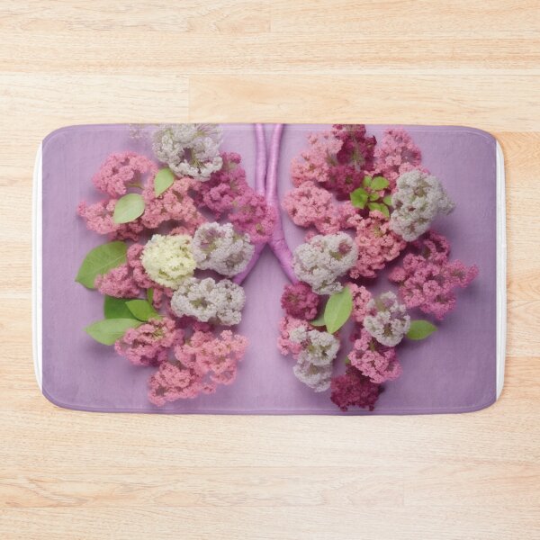 Item preview, Graphic illustration with anatomic lungs and flowers. Poster design healthy in hospital designed and sold by anytka.