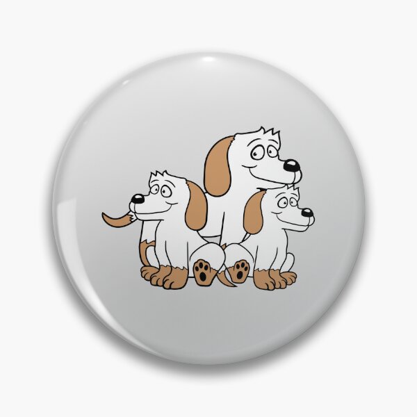 Item preview, Three Dogs Family Child Mother Father Dad Mom Cute Comic Cartoon designed and sold by shirt-o-mat.