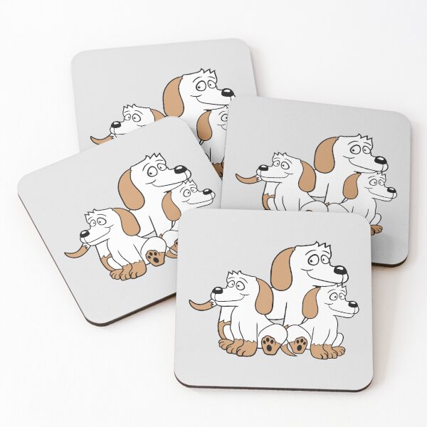Item preview, Three Dogs Family Child Mother Father Dad Mom Cute Comic Cartoon designed and sold by shirt-o-mat.