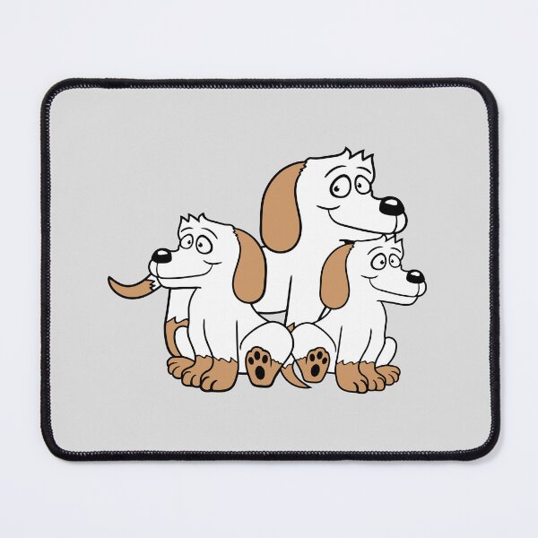 Item preview, Three Dogs Family Child Mother Father Dad Mom Cute Comic Cartoon designed and sold by shirt-o-mat.
