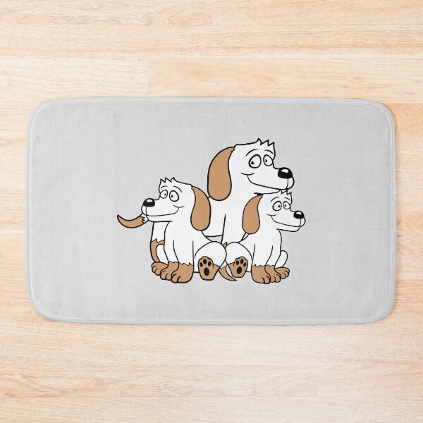 Item preview, Three Dogs Family Child Mother Father Dad Mom Cute Comic Cartoon designed and sold by shirt-o-mat.