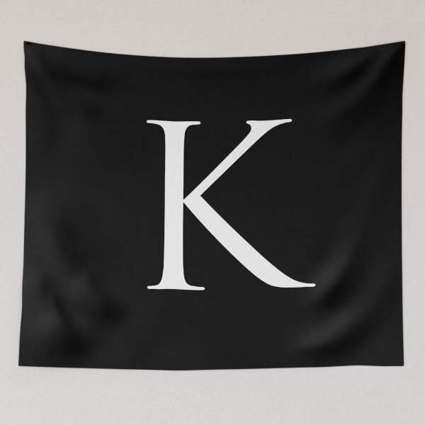 Item preview, Capital Letter K - Stylish Serif Font (White) designed and sold by STUDIO-72.