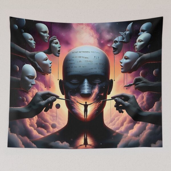 Item preview, Surreal artwork Read between  designed and sold by MyArtworkStudio.