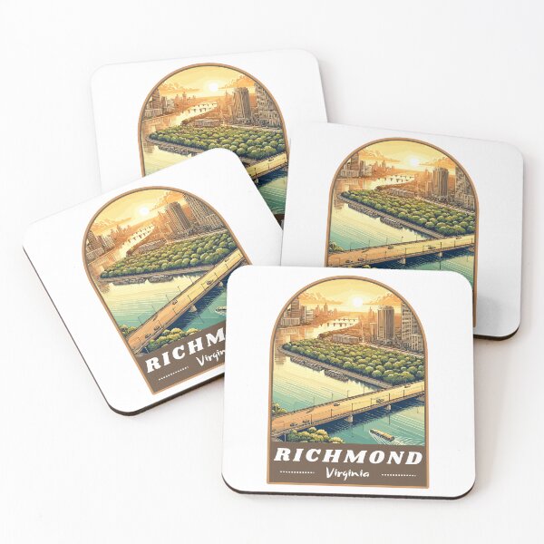 Item preview, Retro Richmond Virginia USA Art Travel Skyline designed and sold by MaateoDesign.