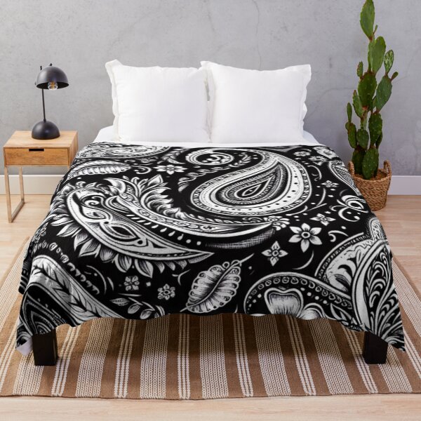 Item preview, Delicate Paisley Petals - Black & White Boho Artistry designed and sold by WildStroke.