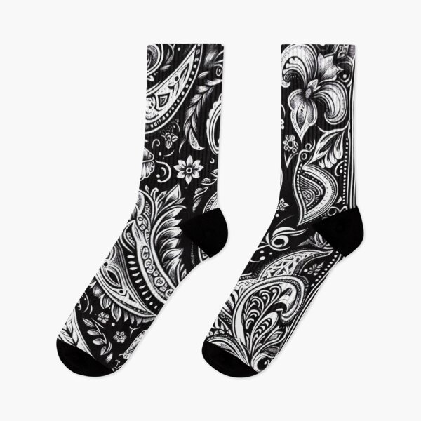 Item preview, Delicate Paisley Petals - Black & White Boho Artistry designed and sold by WildStroke.