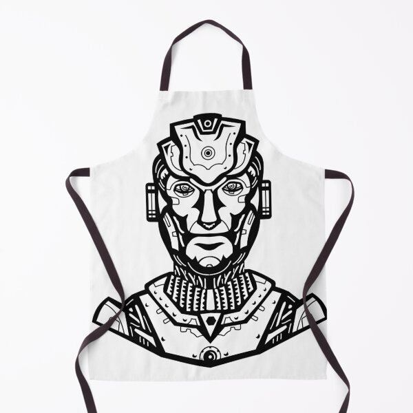 Item preview, Male Humanoid Robot Cyborg Head Front View Mascot Retro designed and sold by patrimonio.