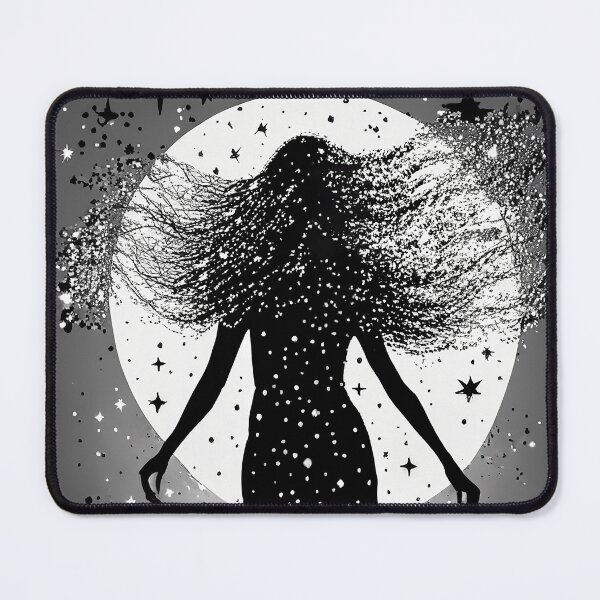 Item preview, Stellar Silhouette of a Woman in Cosmic Moonlight designed and sold by CoreMinimal.