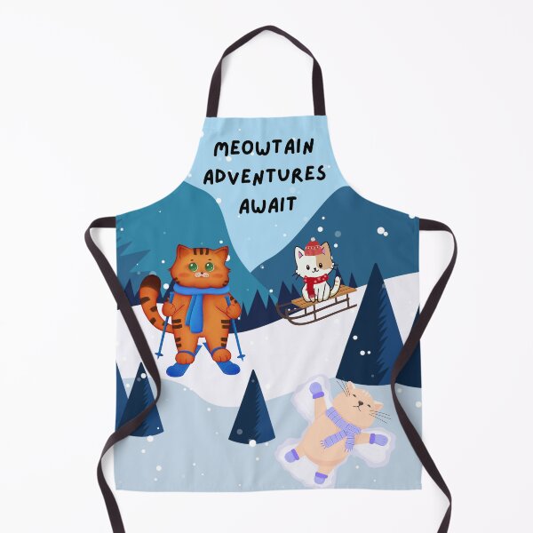 Item preview, meowtain adventure await skiing cats designed and sold by Purrs & Snuggles Designs.