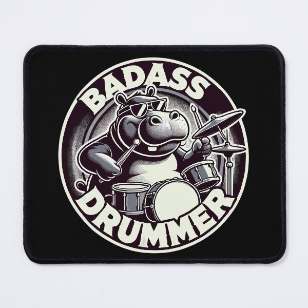Item preview, Tough Drummer Hippo Cool Gift designed and sold by Pineapple-Tree.