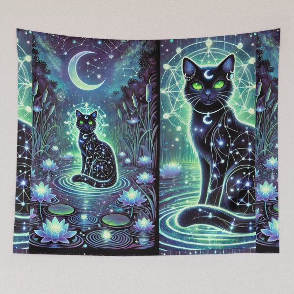 Item preview, Nyx Stargazing at the Enchanted Lotus Pond designed and sold by Meta2Physical.
