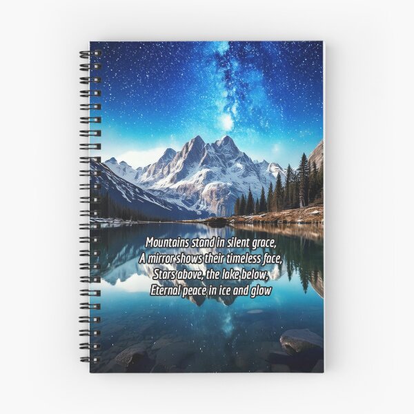 Item preview, Majestic Snowy Peaks - Poetry Nature Art Work designed and sold by Unwind-Art-Work.