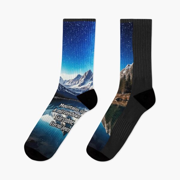 Item preview, Majestic Snowy Peaks - Poetry Nature Art Work designed and sold by Unwind-Art-Work.