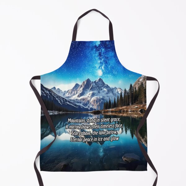 Item preview, Majestic Snowy Peaks - Poetry Nature Art Work designed and sold by Unwind-Art-Work.