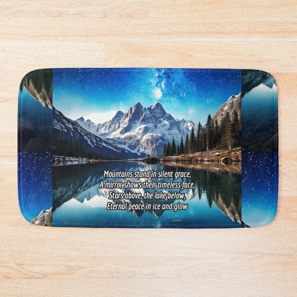 Item preview, Majestic Snowy Peaks - Poetry Nature Art Work designed and sold by Unwind-Art-Work.