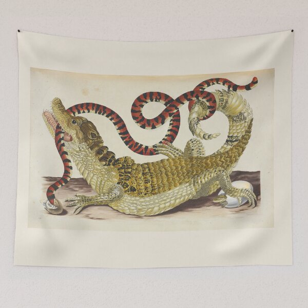 Item preview,  Maria Sibylla Merian Surinam Caiman biting South American False Coral Snake designed and sold by TeeARTHY.