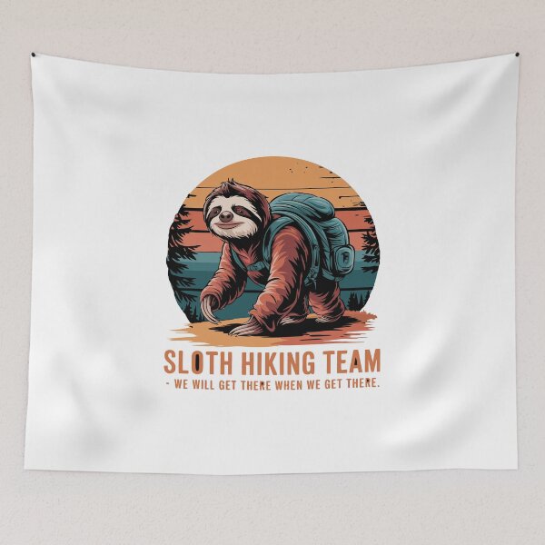 Item preview, Sloth Hiking Team - Relaxed Adventure designed and sold by Petru&Myself.