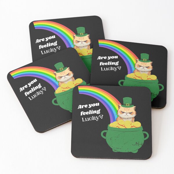 Item preview, Are you feeling luck? white designed and sold by Purrs & Snuggles Designs.