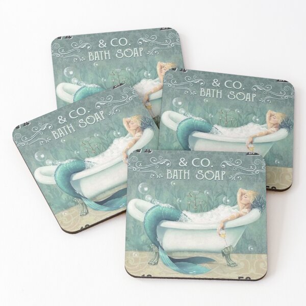 Item preview, Vintage Mermaid and Company bath soap 1959 Wash your Tail  designed and sold by Lauren  paige.