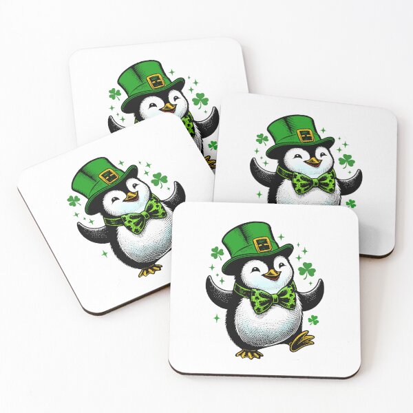 Item preview, Penguin leprechaun dancing st patricks day designed and sold by Graffik-Peeps.