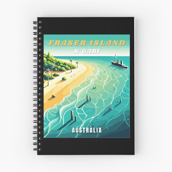 Item preview, Fraser Island K'gari Australia Retro Travel Art Landscape designed and sold by MaateoDesign.