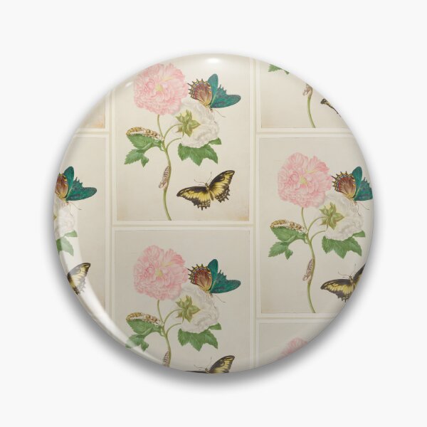 Item preview, Confederate Rose with Androgeus Swallowtail Butterfly  Maria Sibylla Merian  designed and sold by TeeARTHY.