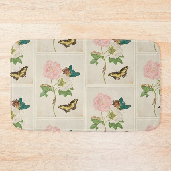 Item preview, Confederate Rose with Androgeus Swallowtail Butterfly  Maria Sibylla Merian  designed and sold by TeeARTHY.