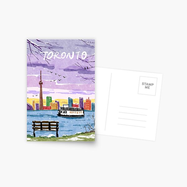 Item preview, Toronto Landmarks - Skyline in Winter designed and sold by joqiao.