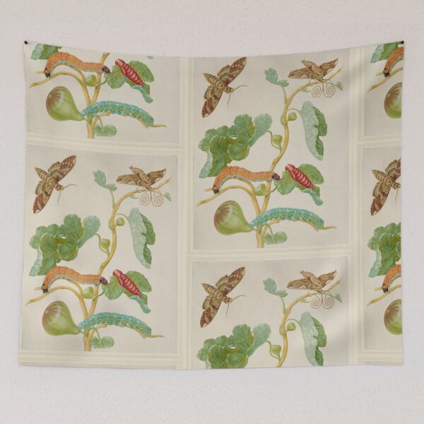 Item preview, Branch of Duroia eriopila with Zebra Swallowtail Butterfly Maria Sibylla Merian  designed and sold by TeeARTHY.