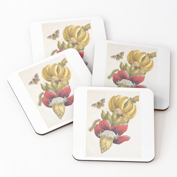 Item preview, Branch of Banana with Bullseye Moth Maria Sibylla Merian  designed and sold by TeeARTHY.