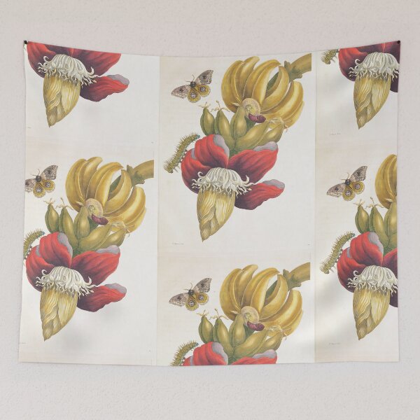 Item preview, Branch of Banana with Bullseye Moth Maria Sibylla Merian  designed and sold by TeeARTHY.