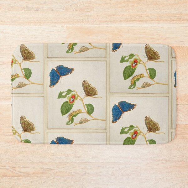 Item preview, Branch of an unidentified tree with Menelaus Blue Morpho Butterfly Maria Sibylla Merian  designed and sold by TeeARTHY.