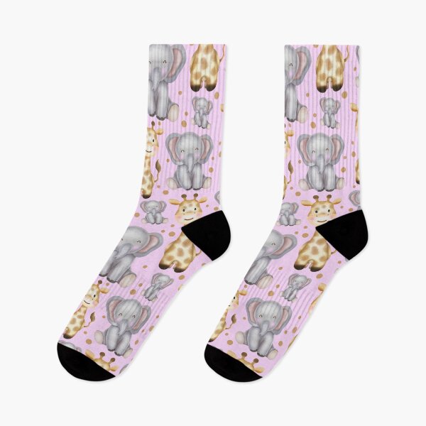 Item preview, Elephants and giraffes cute pattern designed and sold by Topmel.