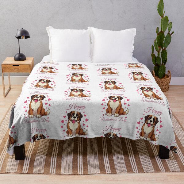 Item preview, St Bernard Happy Valentine's Day designed and sold by printmala.