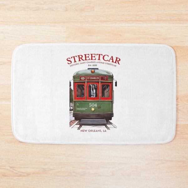 Item preview, Historic New Orleans Streetcar Wall Art | St. Charles Avenue NOLA Sticker | Mardi Gras New Orleans Tshirt designed and sold by MerchMaid1981.