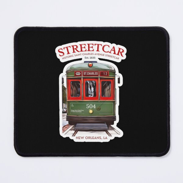 Item preview, Historic New Orleans Streetcar Wall Art | St. Charles Avenue NOLA Sticker | Mardi Gras New Orleans Tshirt designed and sold by MerchMaid1981.