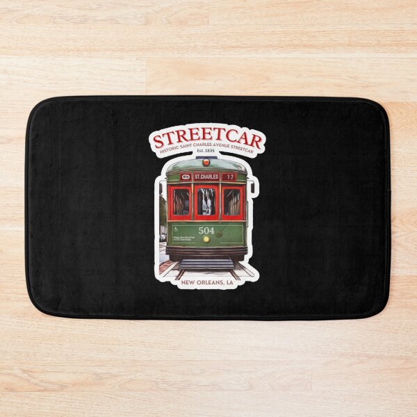 Item preview, Historic New Orleans Streetcar Wall Art | St. Charles Avenue NOLA Sticker | Mardi Gras New Orleans Tshirt designed and sold by MerchMaid1981.