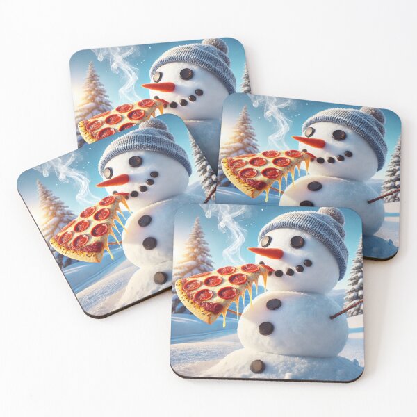 Item preview, Snowman Pizza designed and sold by iMIGHTwearTHAT.