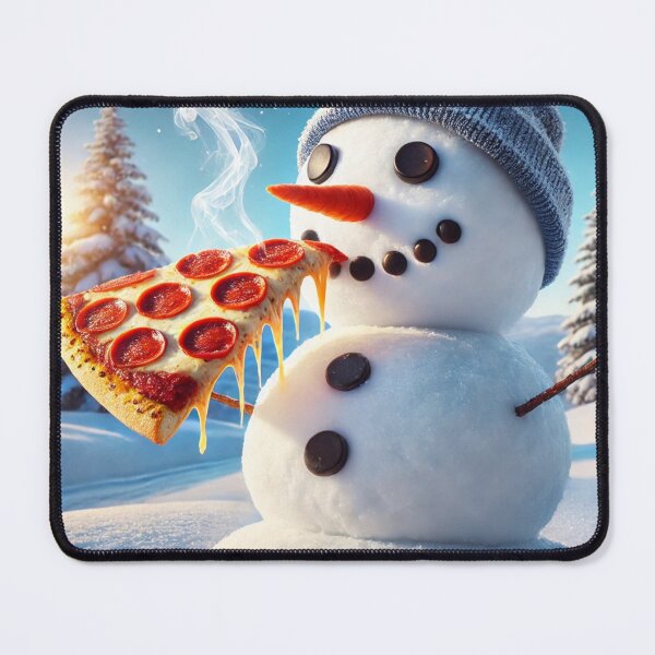 Item preview, Snowman Pizza designed and sold by iMIGHTwearTHAT.