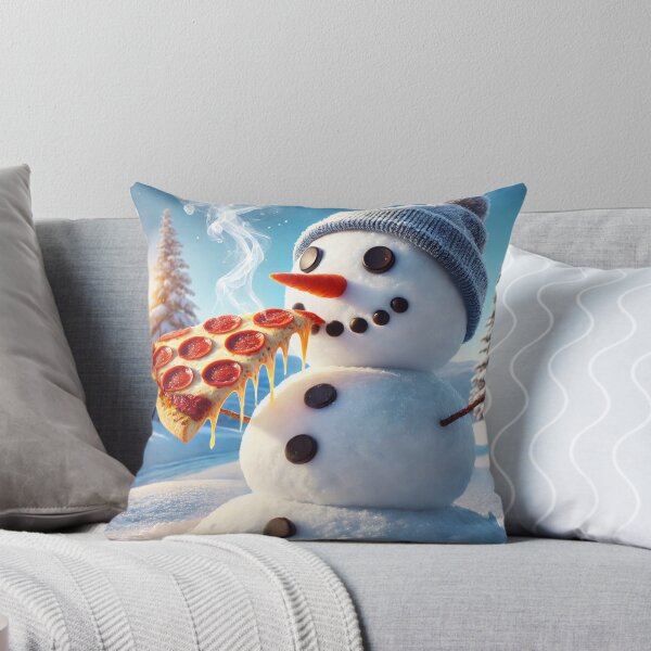 Item preview, Snowman Pizza designed and sold by iMIGHTwearTHAT.
