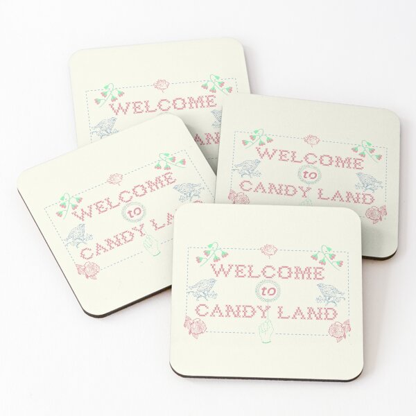 Item preview, "Welcome to Candy Land" Embroidered Motto designed and sold by roselikething.