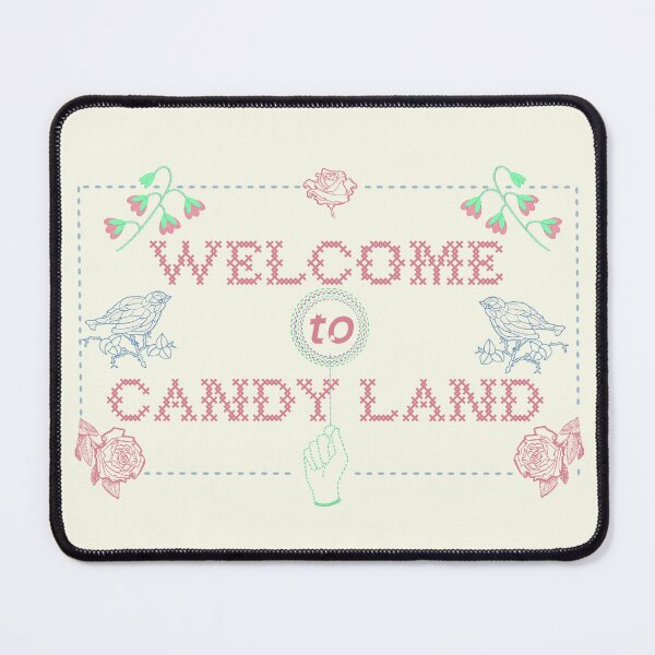 Item preview, "Welcome to Candy Land" Embroidered Motto designed and sold by roselikething.