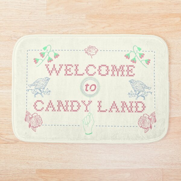 Item preview, "Welcome to Candy Land" Embroidered Motto designed and sold by roselikething.